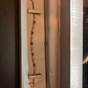 Zales Gold and Purple Gemstone Bracelet